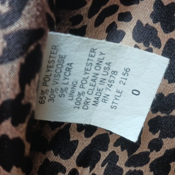 Women's Dress Jacket/Blazer "Vintage" Cache sz0, NEW black- animal print lining/ - Picture 14 of 16